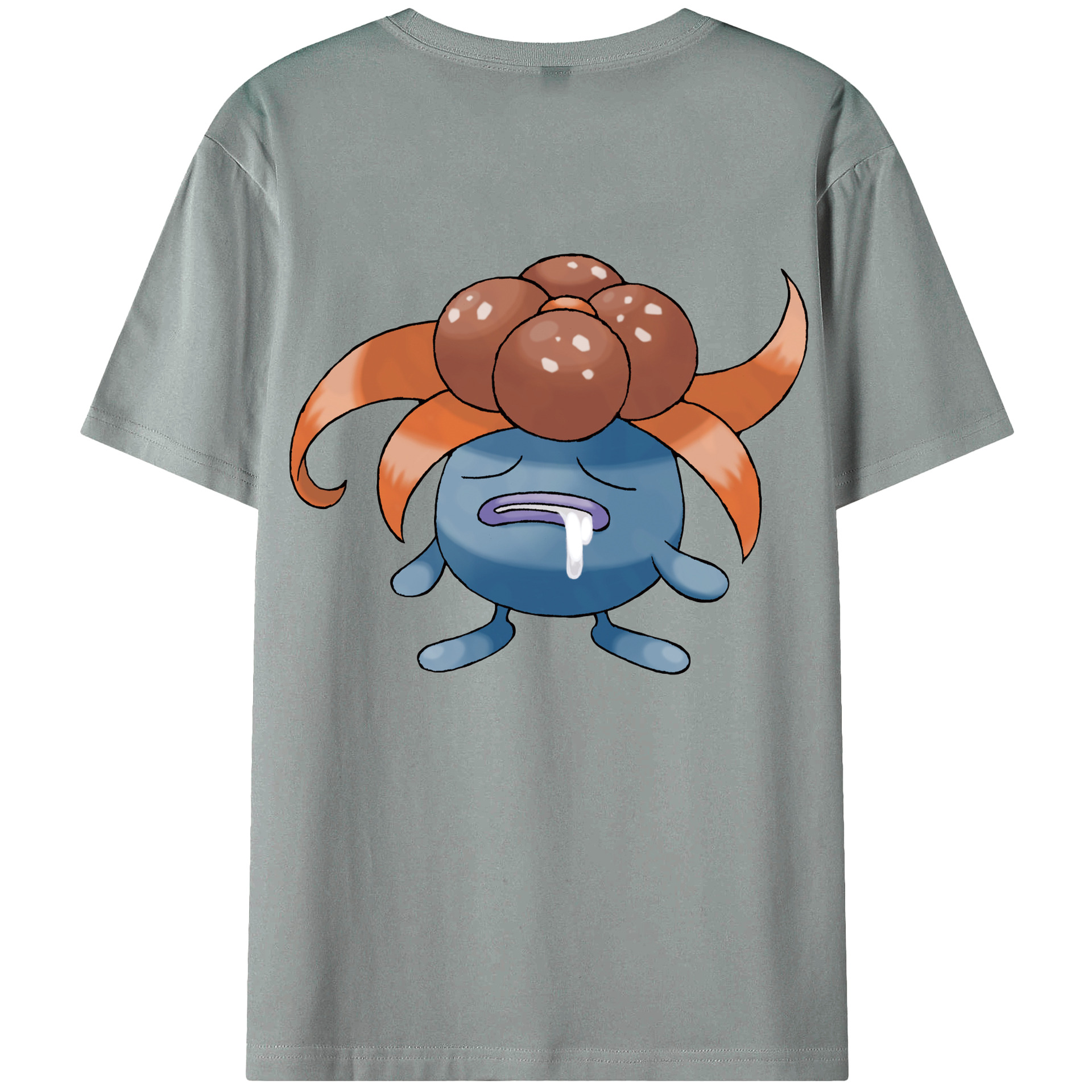 （画像用） ポケットモンスター Pokémon 綿100％ メンズ半袖Tシャツ（バックプリント） 通気性